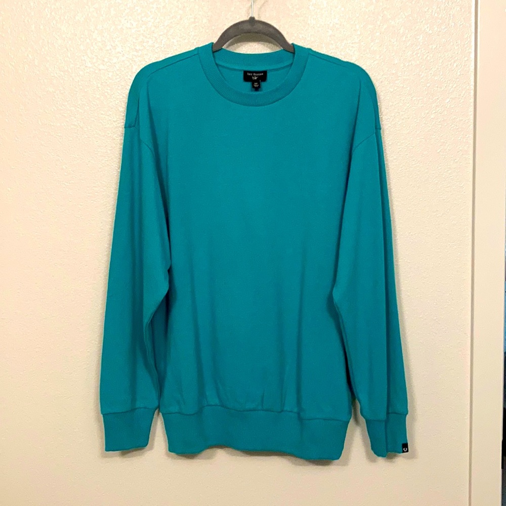 True Religion Teal Pullover Sweater